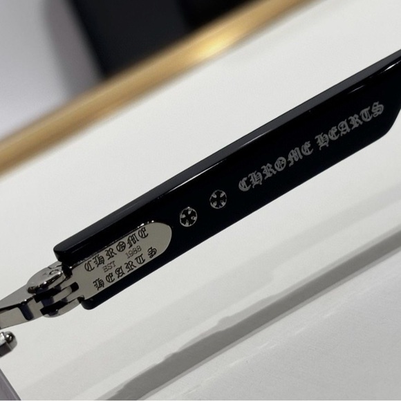 SOLD- CHROME HEARTS DEPP SUNGLASSES | BLACK FRAME| DEEP BLUE LENSES| SIZE 59 - Picture 7 of 10